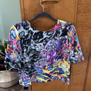 Amanda Uprichard Geo Multicolor Abstract Top